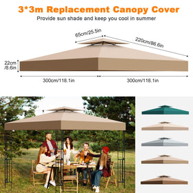 Bsteciar bottom-tier 118.1 inch square fits 10x10 gazebos