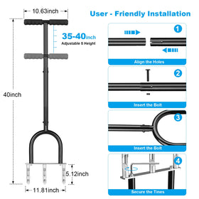 Bsteciar heavy-duty lawn aeration tool for compacted soil and healthier turf.