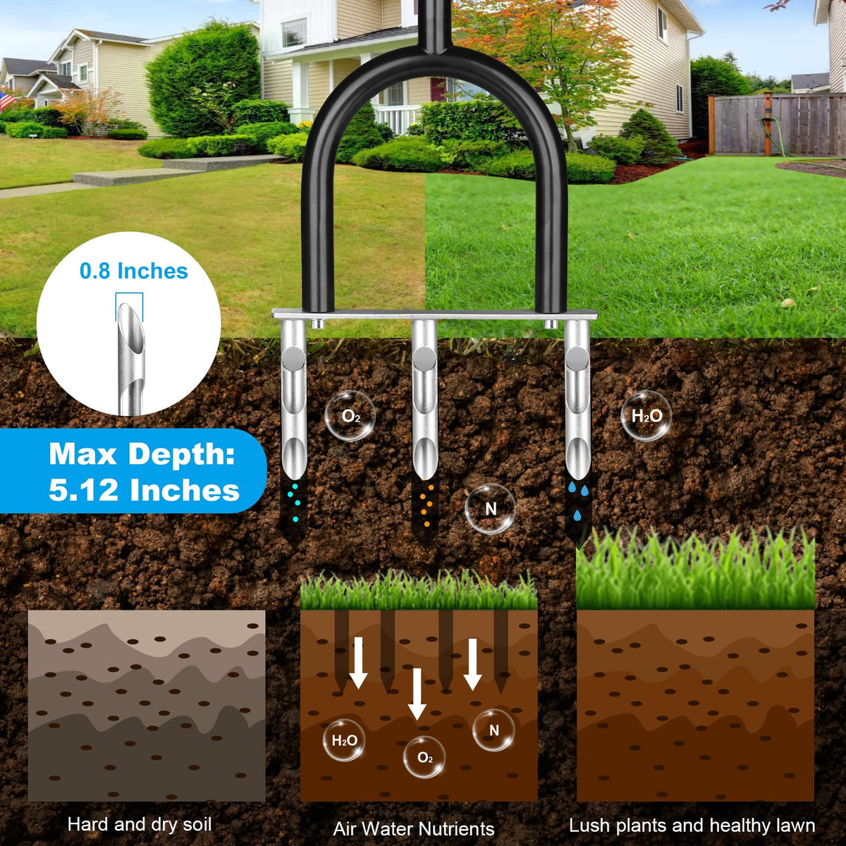 Bsteciar anti-clog design maintains clean, uniform holes for better aeration.