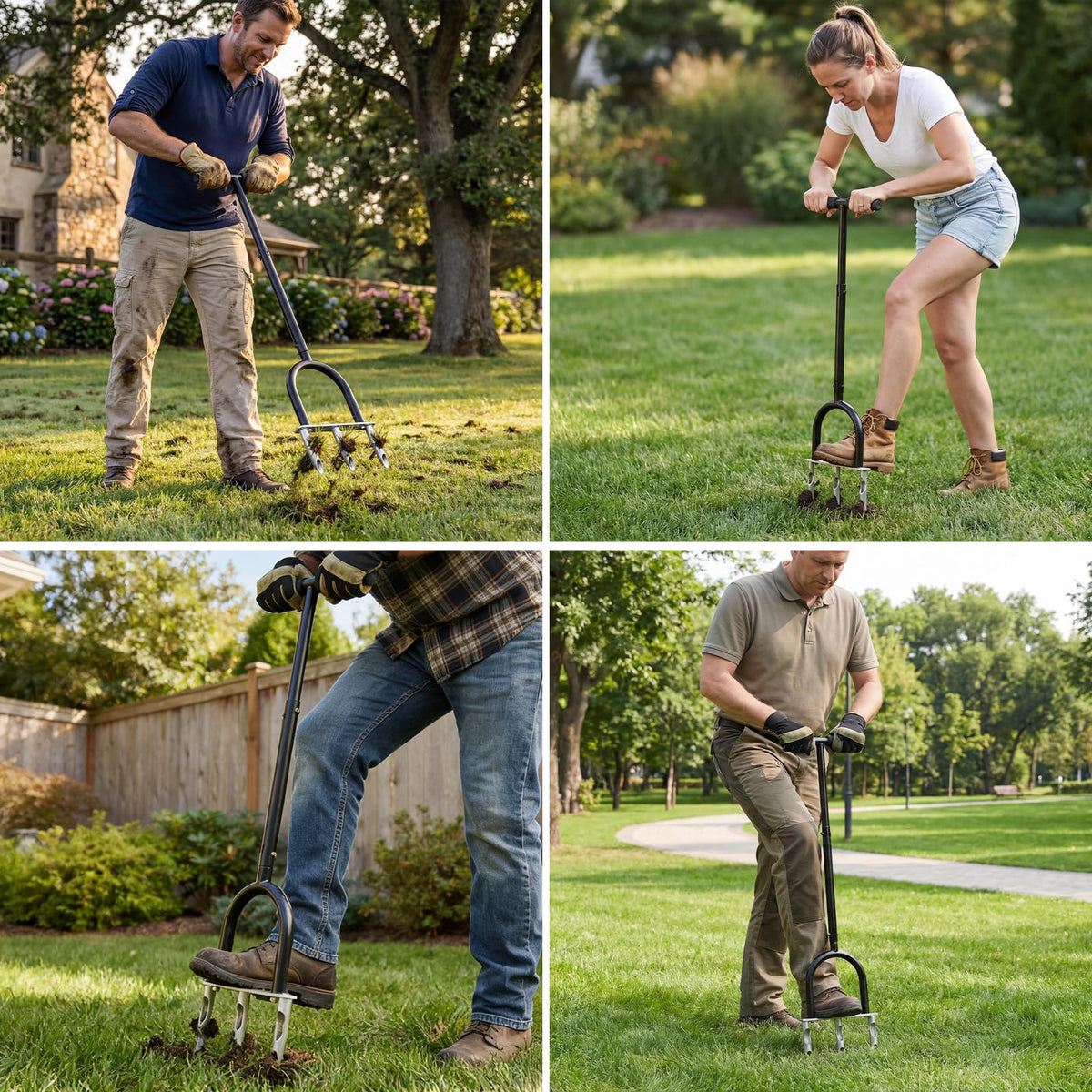 Bsteciar rust-proof iron frame withstands tough soils and weather.