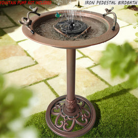 BSTGIFTS 18.5-inch bowl diameter invites multiple birds to clean and sip.
