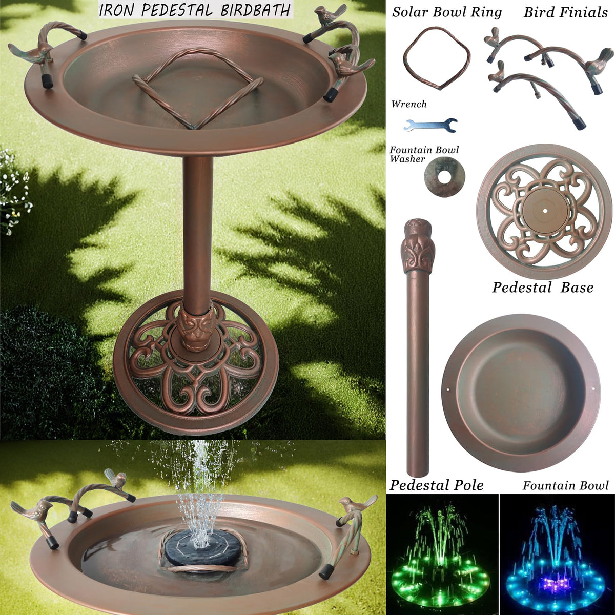 BSTGIFTS outdoor-ready iron construction suits yards, patios, and gardens.