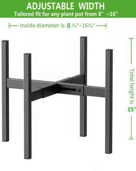 BSTMAI metal plant stand blended into living room and balcony decor