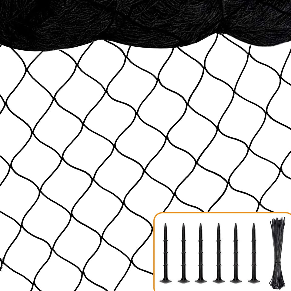 BSTPCOO bird netting 25x50 heavy-duty nylon mesh protecting garden beds