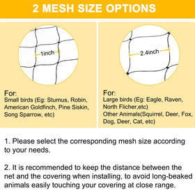 BSTPCOO bird netting on chicken coop cover to deter pests while allowing airflow