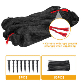 BSTPCOO bird netting garden-use setup showing secure, reusable protection