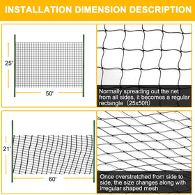Cut-to-fit design lets you customize size with scissors for BSTPCOO netting.
