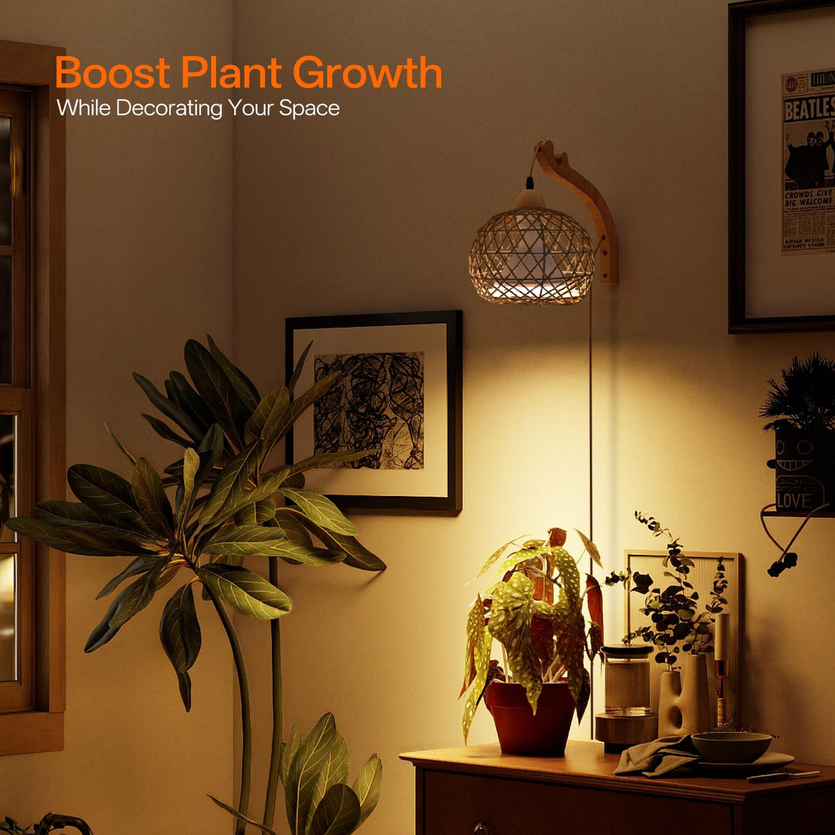 Bstrip full-spectrum LED light covers 380-780nm for vibrant plant color.