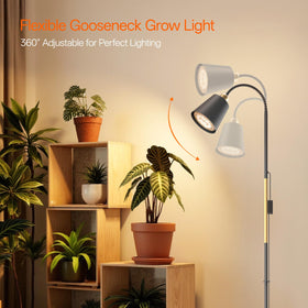 360-degree gooseneck lets you tailor lighting angles for tall foliage and compact herbs.
