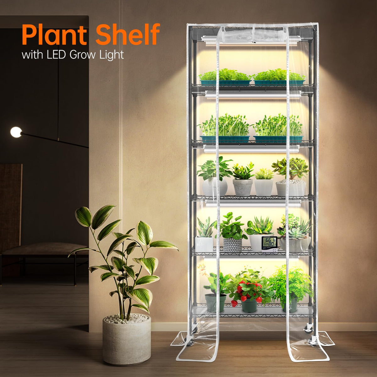 Bstrip grow light panel close-up highlighting full-spectrum lighting for indoor growth.