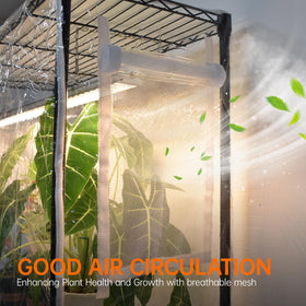 Bstrip six-tier plant shelf demonstrates large capacity for diverse greenery.