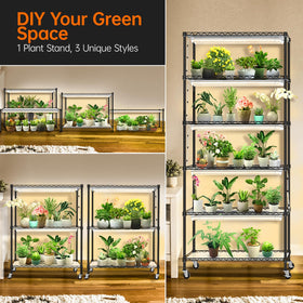 Bstrip wheeled plant stand ready to move between rooms