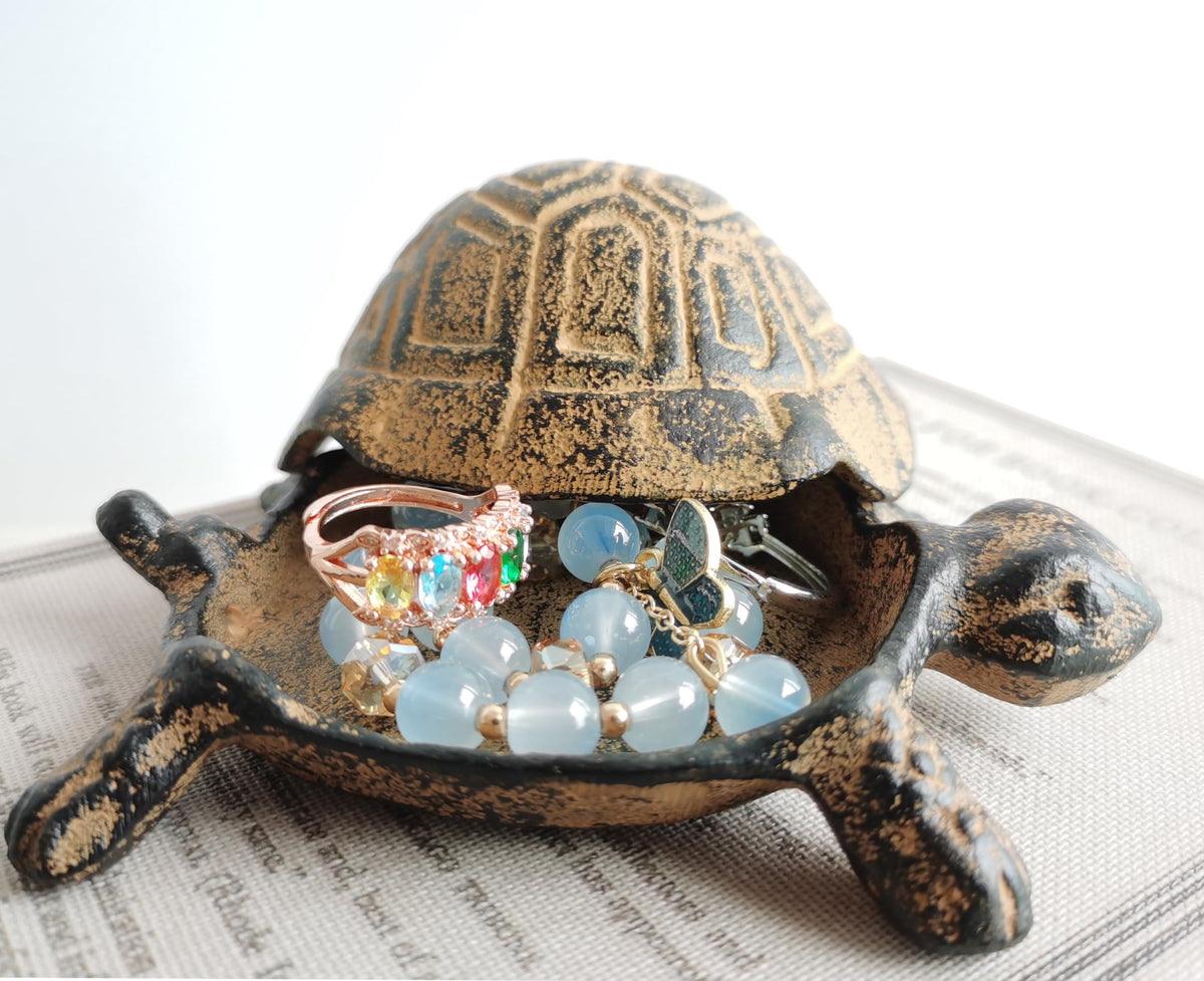 BSTWISH spare key holder turtle detail resists wind and toddler bumps.