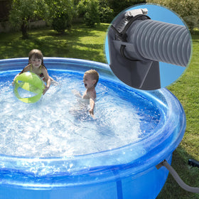 Optional hose holder with adhesive adds stability and reduces slipping.