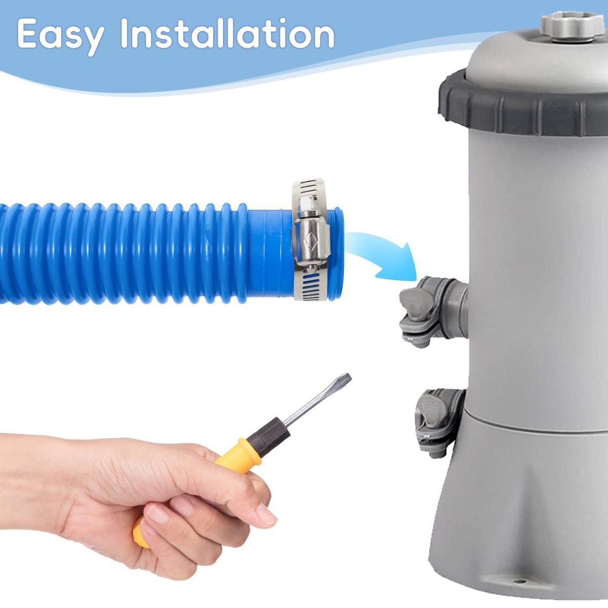 Option to add hose holder for extra stability during use.
