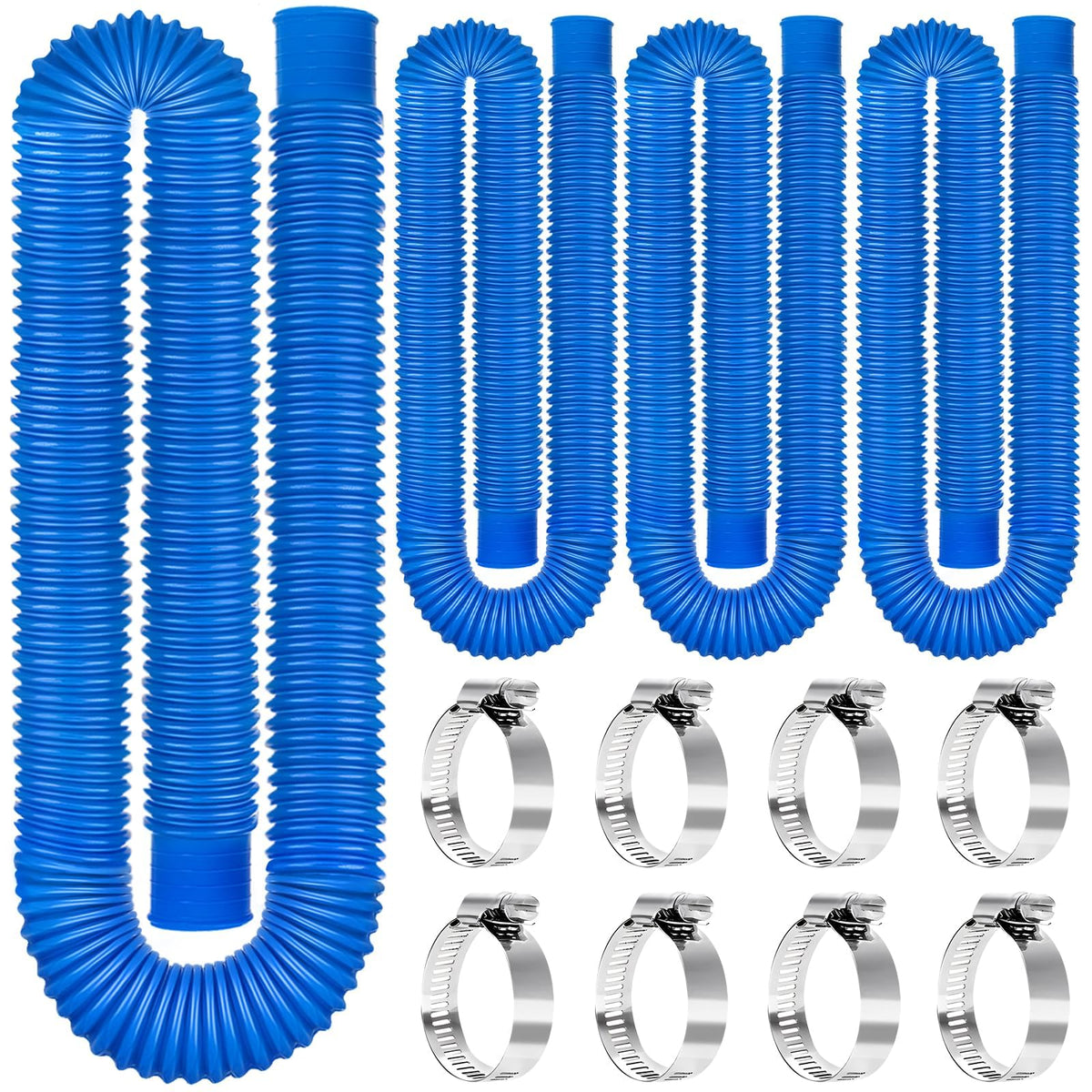 Btanadi 59-inch pool hose with clamps for leak-free connections.