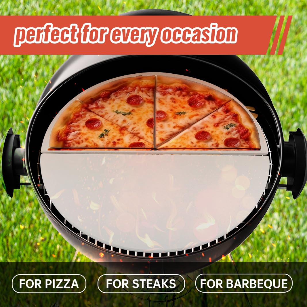 BTCDR two-pack ceramic heat deflectors provides grilling flexibility.