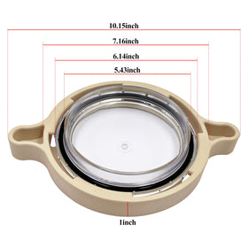 BTLXU 350091 lid for Superflo pump maintains leak-free performance.