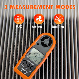 Temperature and wind chill readings help assess comfort and conditions on the go.