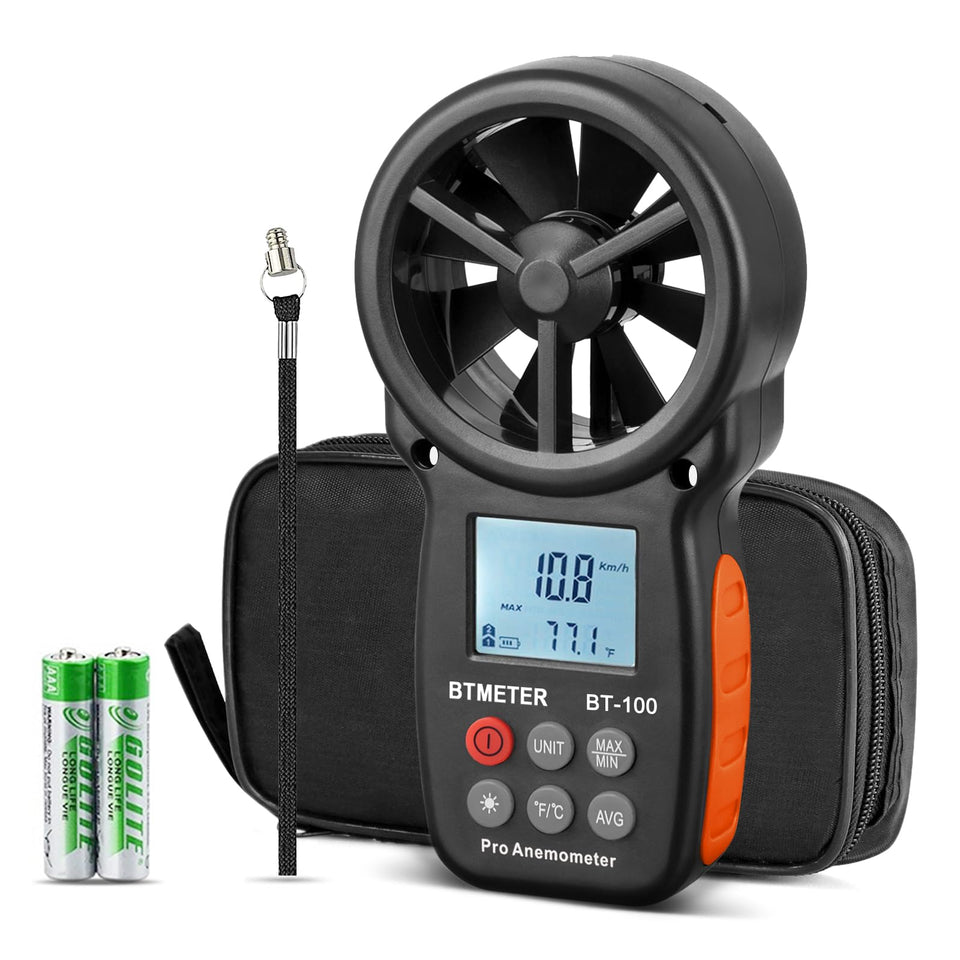 BTMETER BT-100 front view showing portable handheld design for field use