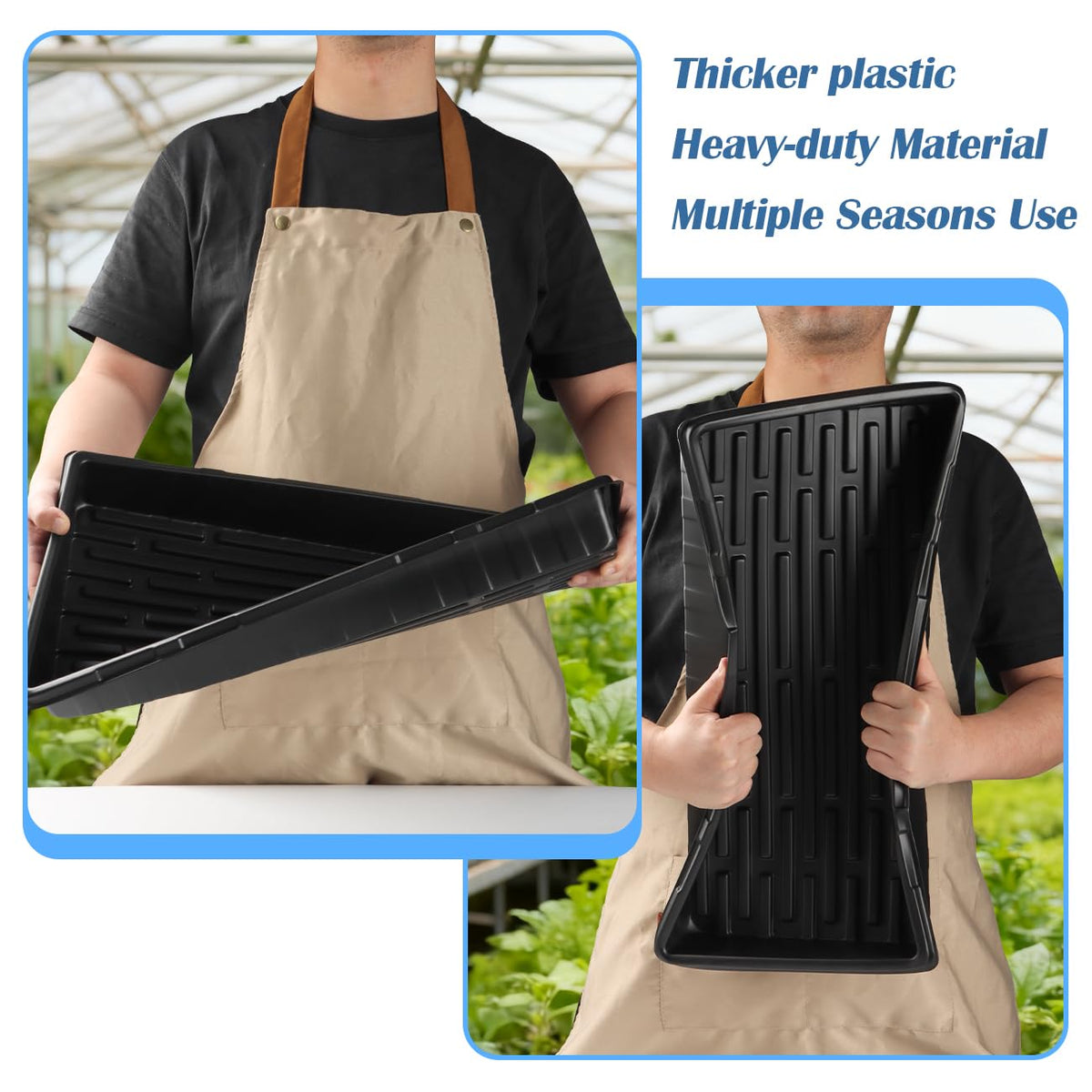 BTPLASTIK 1020 no-drain-hole tray protecting surfaces from spills.