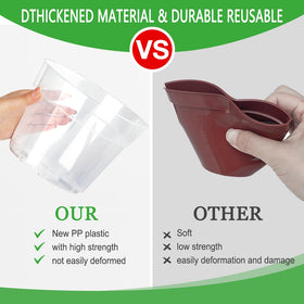 BTPLASTIK clear pot and saucer tray prevents overwatering.