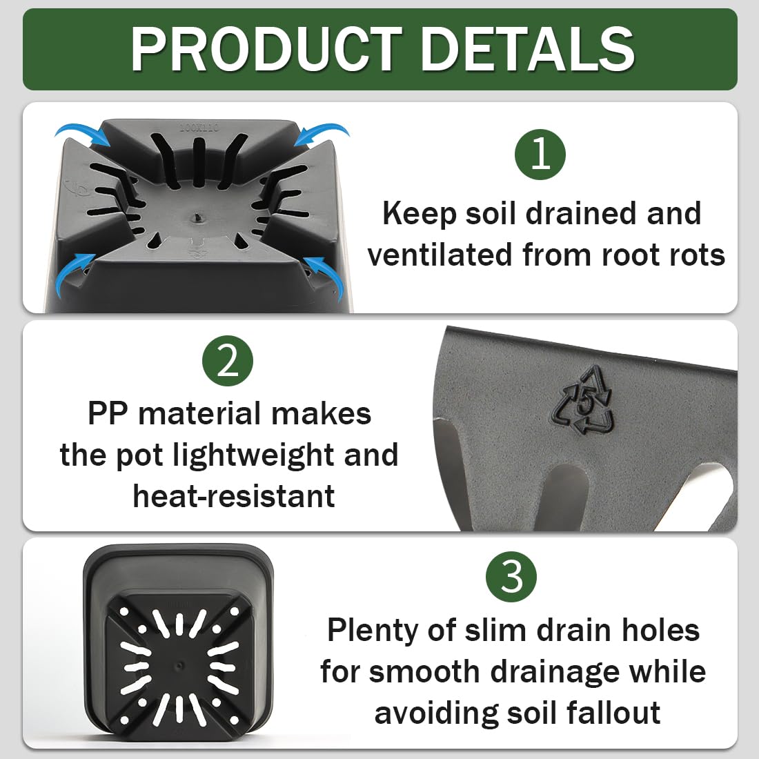BTPLASTIK easy-transplant squeeze sides loosen soil without disturbing roots