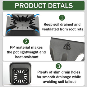 BTPLASTIK easy-transplant squeeze sides loosen soil without disturbing roots
