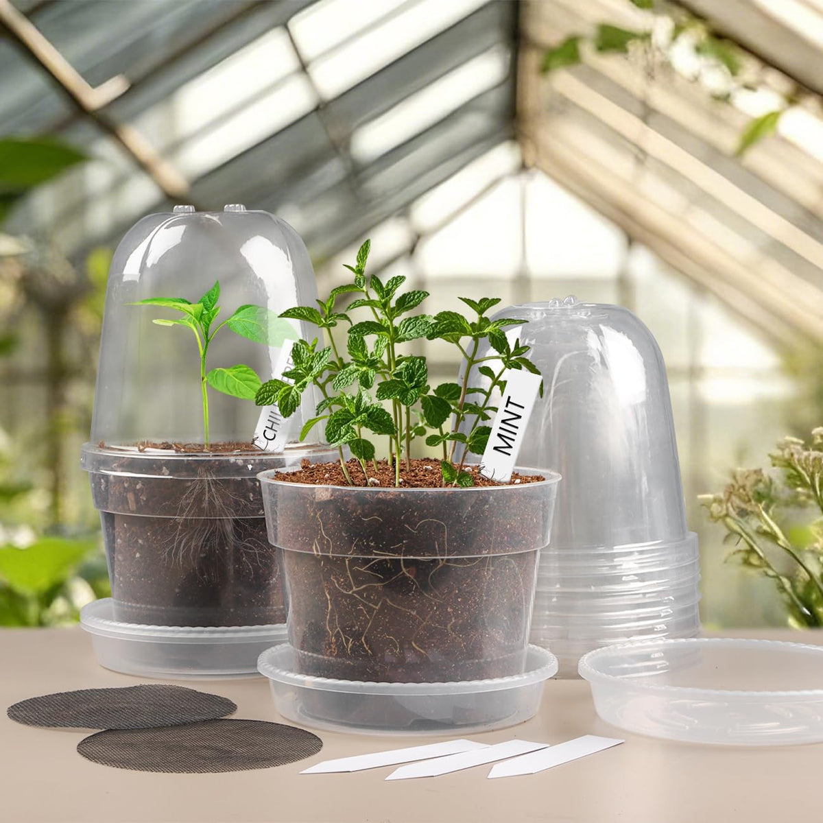 BTPLASTIK plant labels and soil screens included for organized gardening