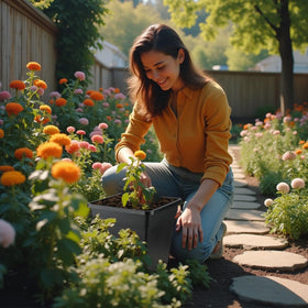 BTPLASTIK stackable design makes efficient vertical planting on shelves.