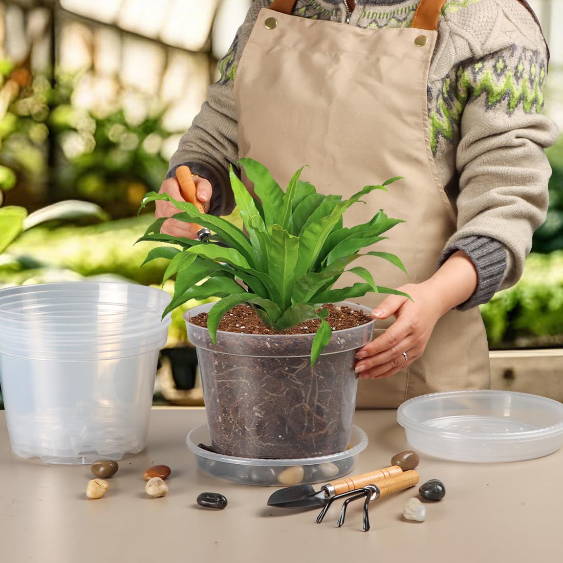 BTPLASTIK sturdy PP plastic pot resists heat and wear.