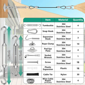 Btvsd turnbuckles adjust to fit various shade sail sizes.