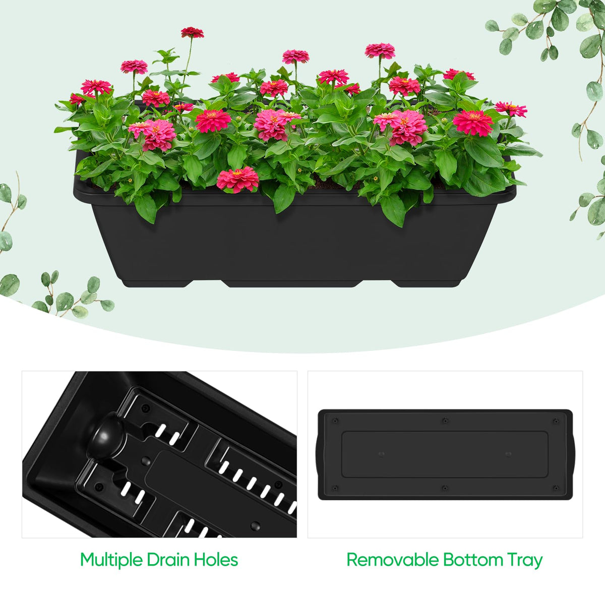 BTY ergonomic height promotes comfortable gardening with minimal bending.