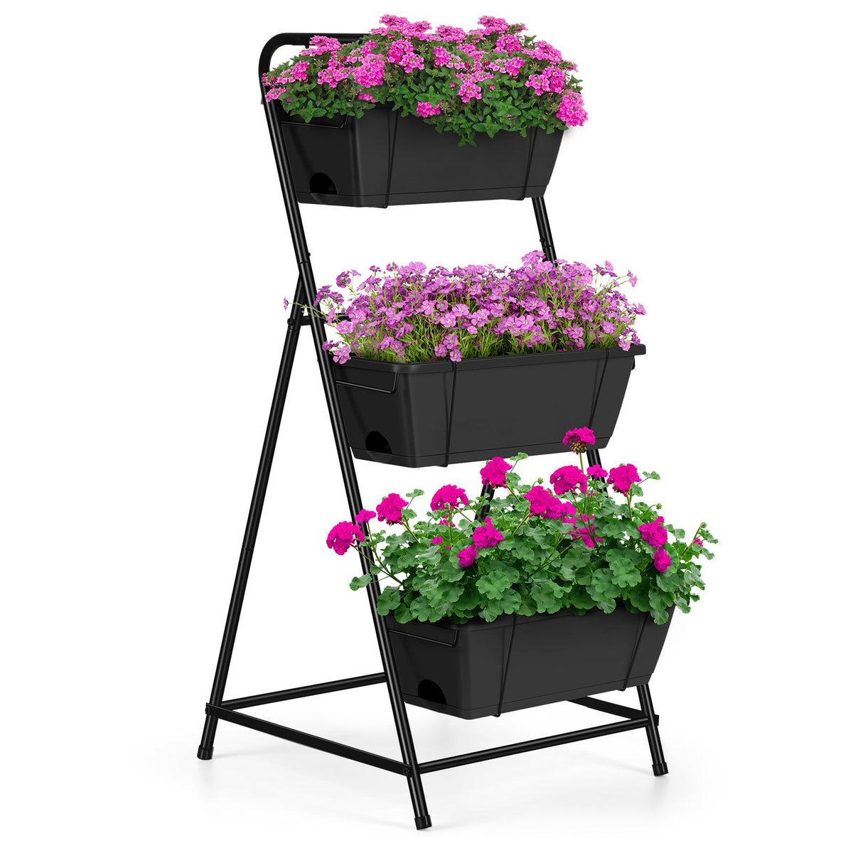 BTY 3-tier raised garden bed vertical planter for compact herb and veggie growth.