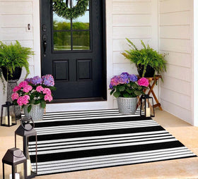 BUAGETUP durable color-bright rug withstands daily outdoor use.