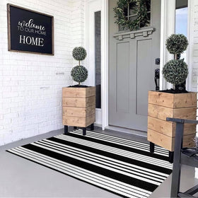 BUAGETUP indoor outdoor rug suited for entryways and living spaces.