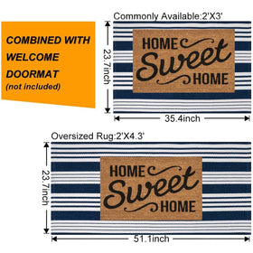BUAGETUP layered door mat combines style with a welcoming look.