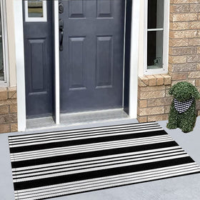BUAGETUP modern farmhouse rug complements contemporary decor and outdoor-friendly spaces