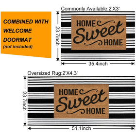 BUAGETUP washable layered doormat for easy cleaning and quick setup.
