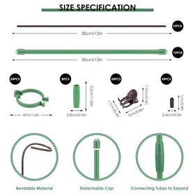 Buaszay green plant stake rings allow easy position adjustment for top-heavy stems