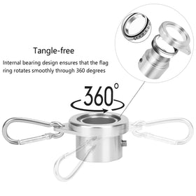 Bubblythe flag ring bearing design enables smooth, effortless rotation.
