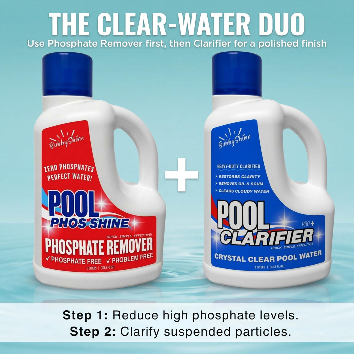 Post-rain pool water treatment with BubbyShine for better clarity