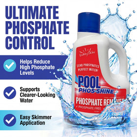BubbyShine phosphate remover poured into skimmer for easy dosing