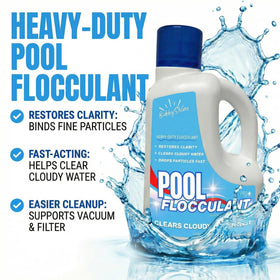 BubbyShine Pool Flocculant pour shows simple dosing for fast treatment