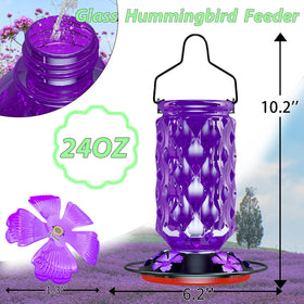 Bublador Bosnian-design glass feeder shines in sunlight.