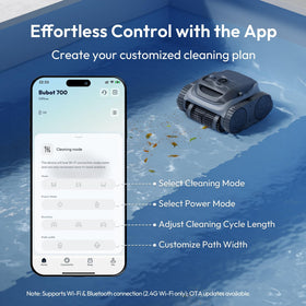 BUBLUE Bubot 700 waterline cleaning along the water edge