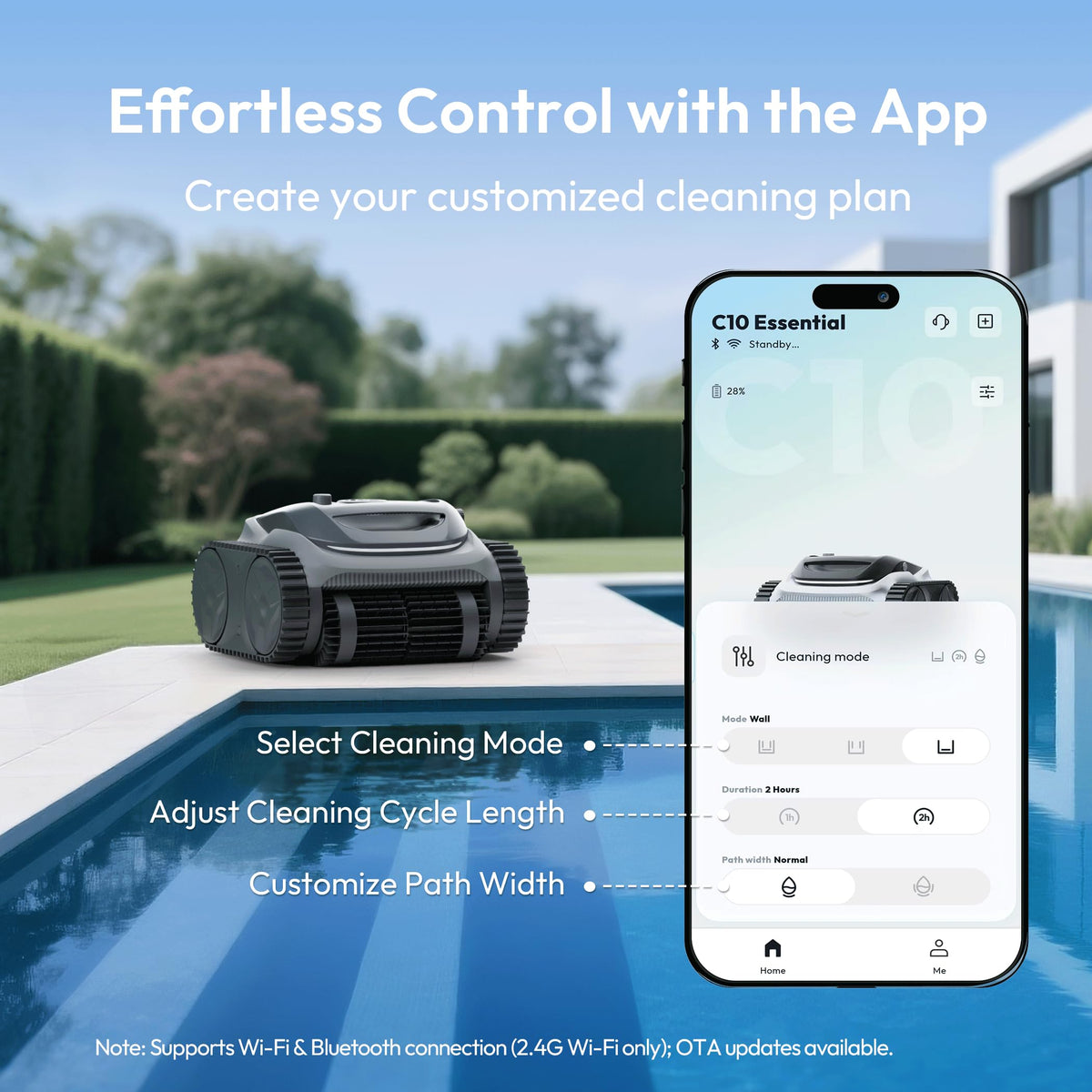 BUBLUE Bubot700 210-minute runtime powers long cleaning sessions