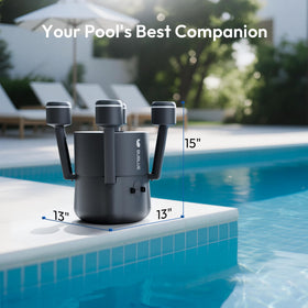 BUBLUE F10 pool compatibility for in-ground and above-ground setups.