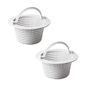 Buccilly 513330 skimmer basket in thru-wall setup with ergonomic handles