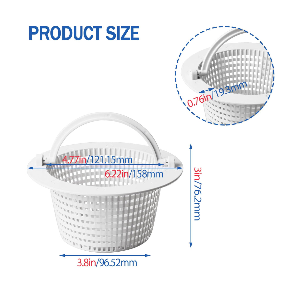 Buccilly 513330 skimmer basket two-pack for extended maintenance intervals